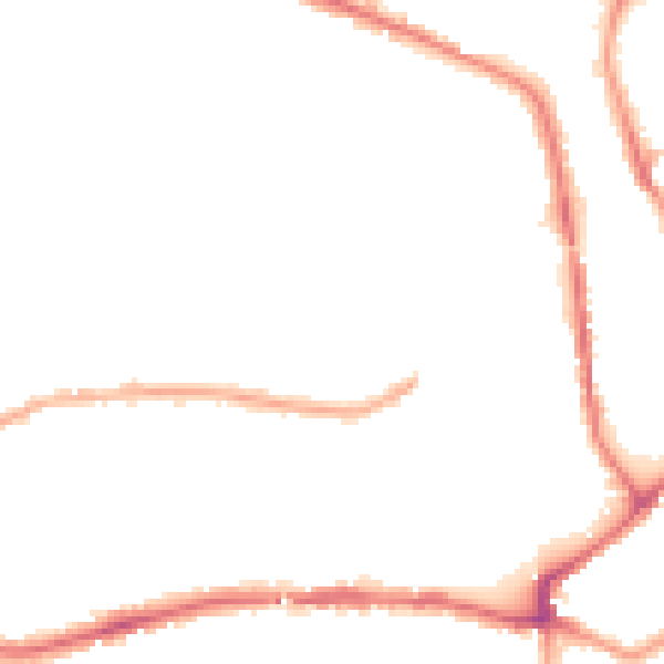 Night-time road noise heatmap for SM1 3RG