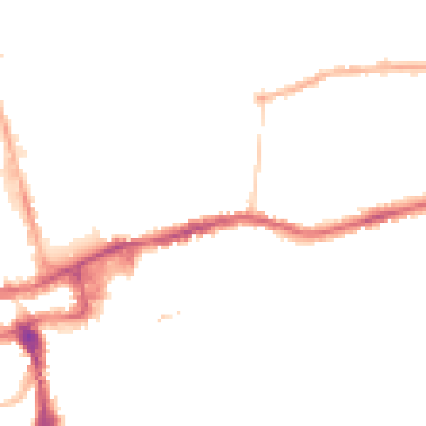 Night-time road noise heatmap for SM1 4PH