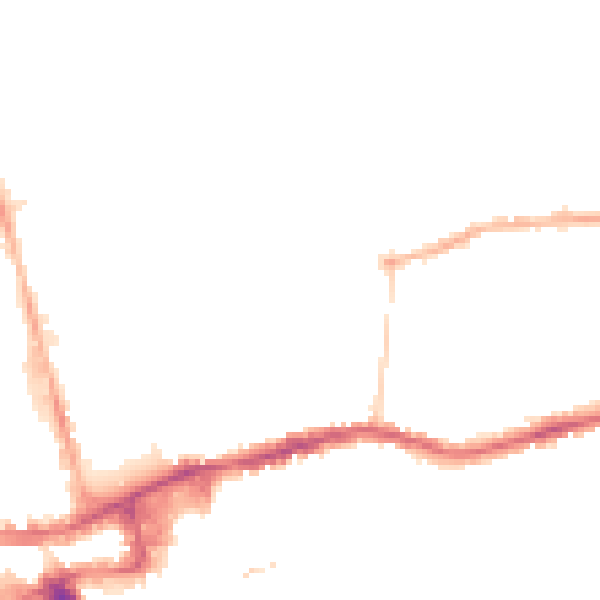 Night-time road noise heatmap for SM1 4QL