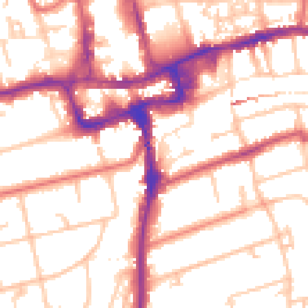 Daytime road noise heatmap for SM2 5AE
