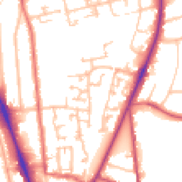 Daytime road noise heatmap for SM2 5AU
