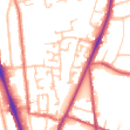 Daytime road noise heatmap for SM2 5BB