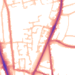 Daytime road noise heatmap for SM2 5BD