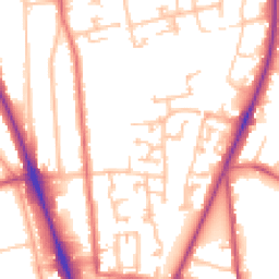 Daytime road noise heatmap for SM2 5BG