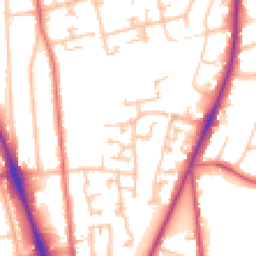 Daytime road noise heatmap for SM2 5BH