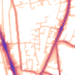Daytime road noise heatmap for SM2 5BJ