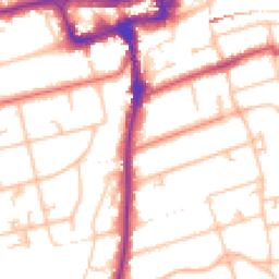 Daytime road noise heatmap for SM2 5BT