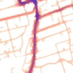 Daytime road noise heatmap for SM2 5BU