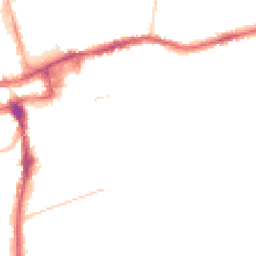 Night-time road noise heatmap for SM2 5DJ