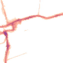 Night-time road noise heatmap for SM2 5DW