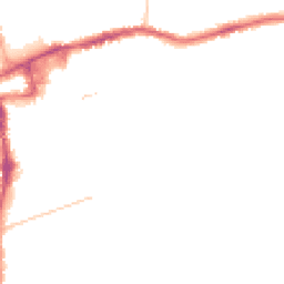 Night-time road noise heatmap for SM2 5DY