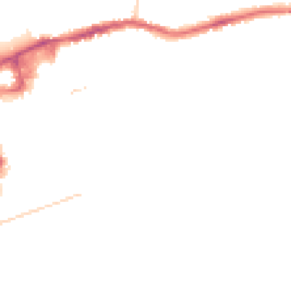 Night-time road noise heatmap for SM2 5EA