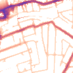 Daytime road noise heatmap for SM2 5EB