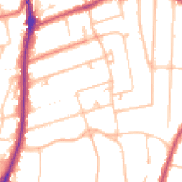 Daytime road noise heatmap for SM2 5HQ
