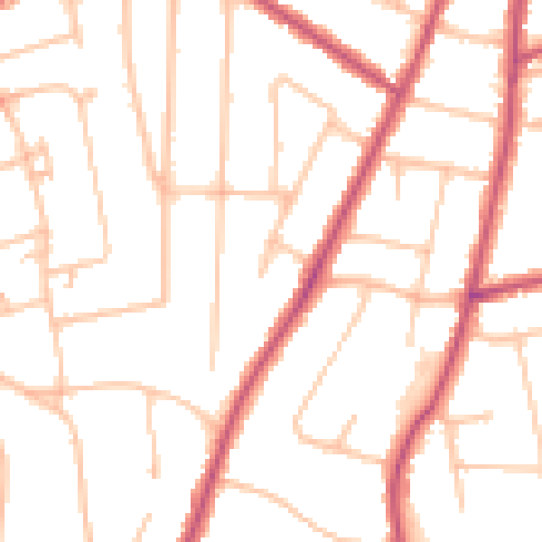 Daytime road noise heatmap for SM2 5HZ