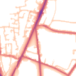 Daytime road noise heatmap for SM2 5NG