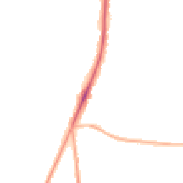 Night-time road noise heatmap for SM2 5SW