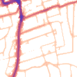 Daytime road noise heatmap for SM2 5TJ