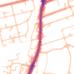 Daytime road noise heatmap for SM2 6AY