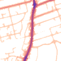 Daytime road noise heatmap for SM2 6BA