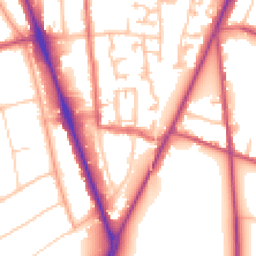 Daytime road noise heatmap for SM2 6BX
