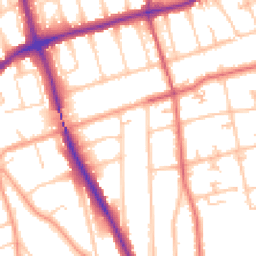 Daytime road noise heatmap for SM2 6EW