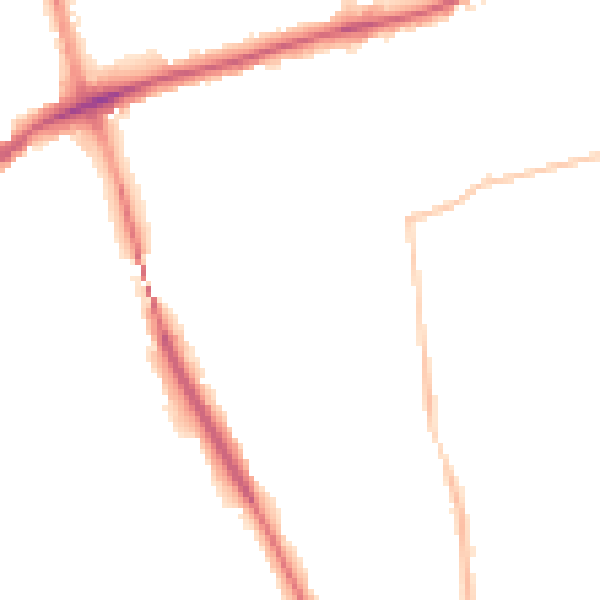 Night-time road noise heatmap for SM2 6EW