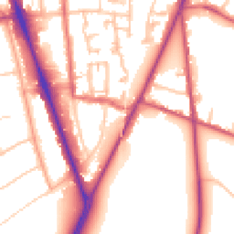 Daytime road noise heatmap for SM2 6FB