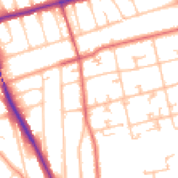 Daytime road noise heatmap for SM2 6HE