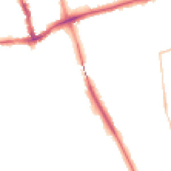Night-time road noise heatmap for SM2 7AE