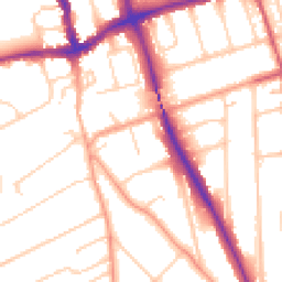 Daytime road noise heatmap for SM2 7AL