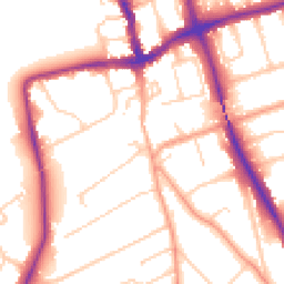 Daytime road noise heatmap for SM2 7BQ