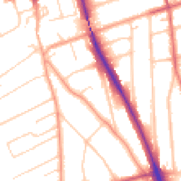 Daytime road noise heatmap for SM2 7PS