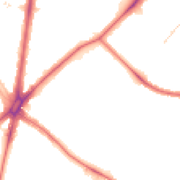 Night-time road noise heatmap for SM5 1AH