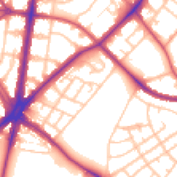 Daytime road noise heatmap for SM5 1AJ