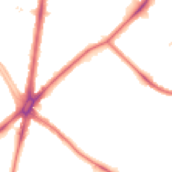 Night-time road noise heatmap for SM5 1AP