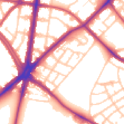 Daytime road noise heatmap for SM5 1AW