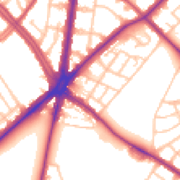 Daytime road noise heatmap for SM5 1BJ