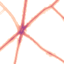 Night-time road noise heatmap for SM5 1BJ