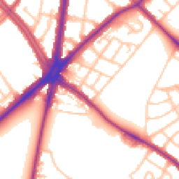 Daytime road noise heatmap for SM5 1BQ