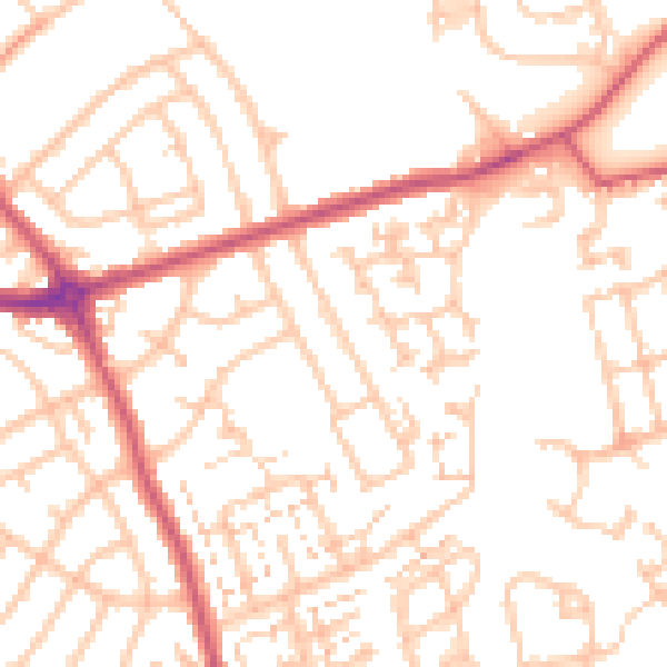 Daytime road noise heatmap for SM5 1DP