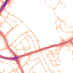 Daytime road noise heatmap for SM5 1DT