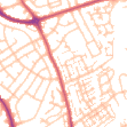 Daytime road noise heatmap for SM5 1PQ