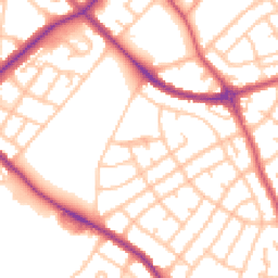 Daytime road noise heatmap for SM5 1SH