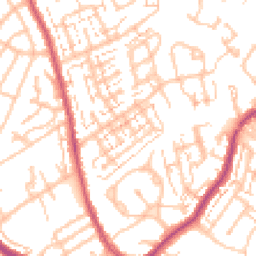 Daytime road noise heatmap for SM5 2AJ