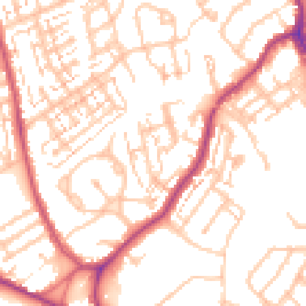 Daytime road noise heatmap for SM5 2ES