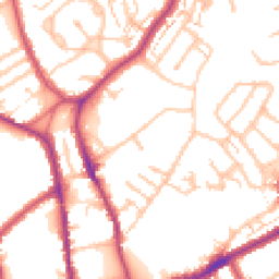 Daytime road noise heatmap for SM5 2JQ