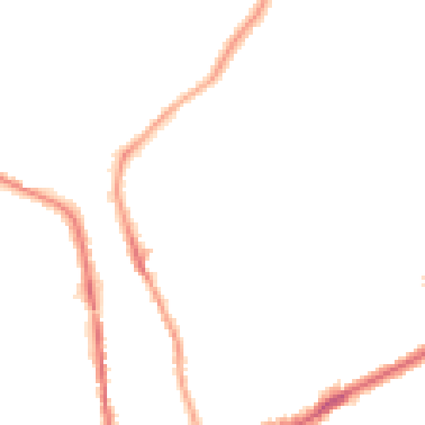 Night-time road noise heatmap for SM5 2JQ