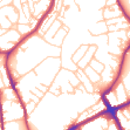Daytime road noise heatmap for SM5 2JT