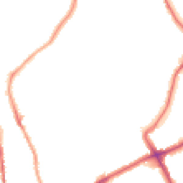 Night-time road noise heatmap for SM5 2JT